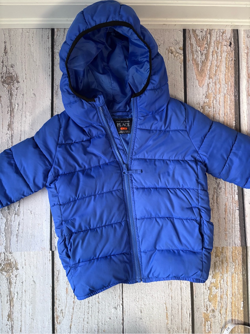 The Children's Place Royal Blue Hooded Puffer Jacket
